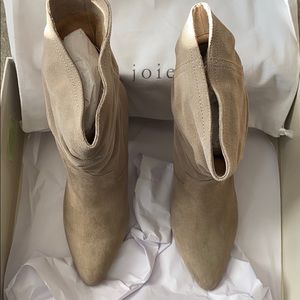 JOIE Gabbissy Taupe Suede slouch Bootie Sizs 37.5